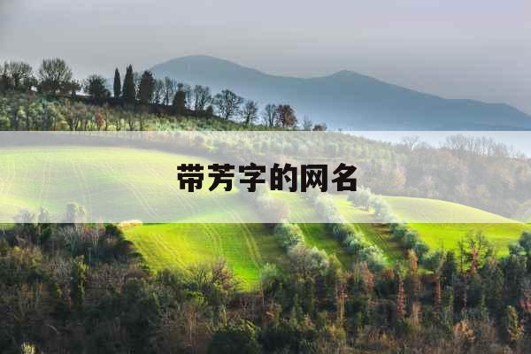 带芳字的网名