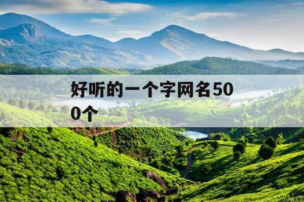 好听的一个字网名500个 好听的一个字网名500个