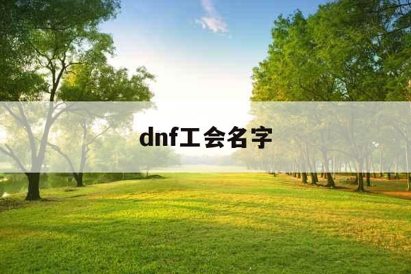 dnf工会名字