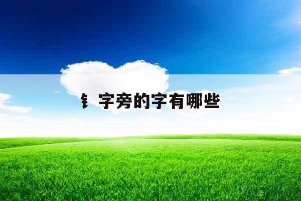 钅字旁的字有哪些