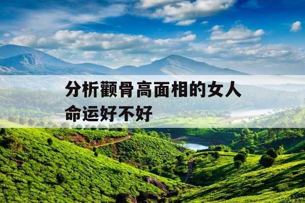 分析颧骨高面相的女人命运好不好