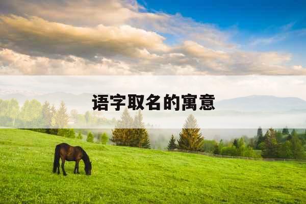 语字取名的寓意