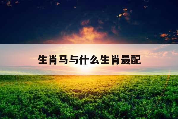 生肖马与什么生肖最配