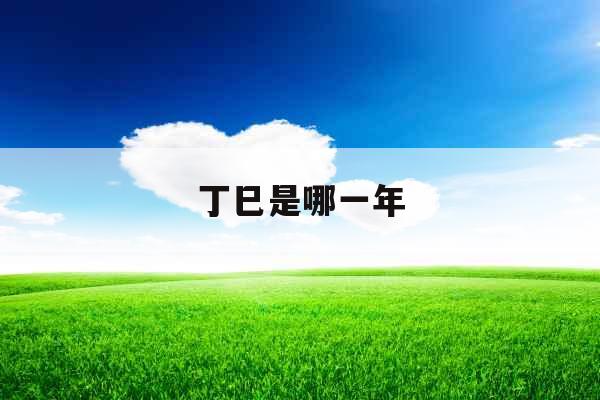 丁巳是哪一年 丁巳是哪一年