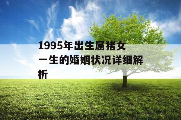 1995年出生属猪女一生的婚姻状况详细解析
