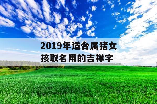 2019年适合属猪女孩取名用的吉祥字