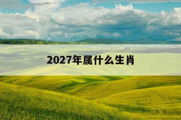2027年属什么生肖