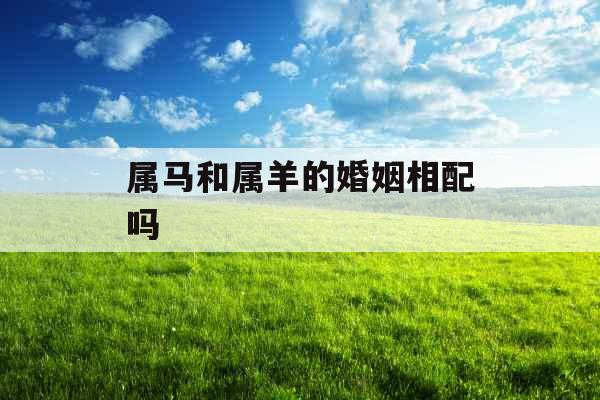 属马和属羊的婚姻相配吗