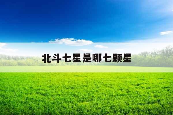北斗七星是哪七颗星