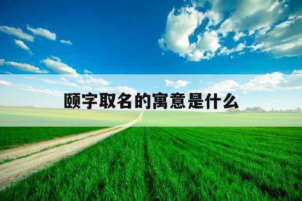 颐字取名的寓意是什么