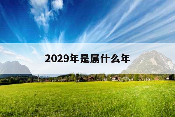 2029年是属什么年