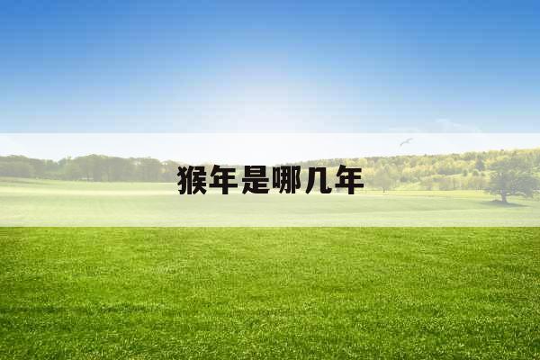 猴年是哪几年