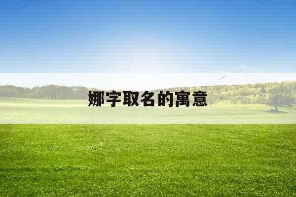 娜字取名的寓意