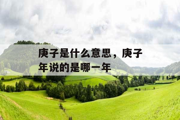 庚子是什么意思,庚子年说的是哪一年 庚子是什么意思,庚子年说的是哪一年