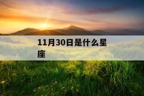 11月30日是什么星座