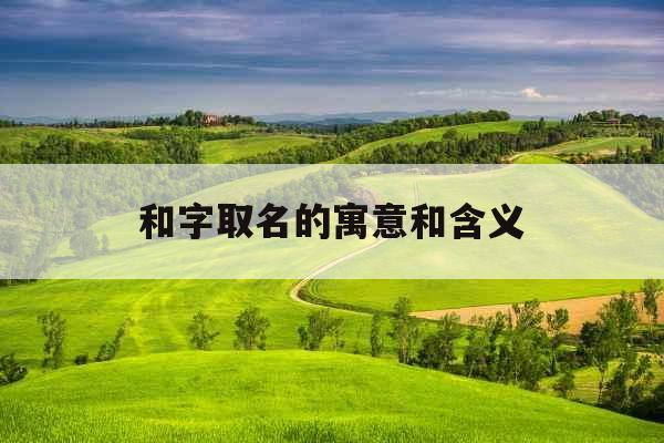和字取名的寓意和含义