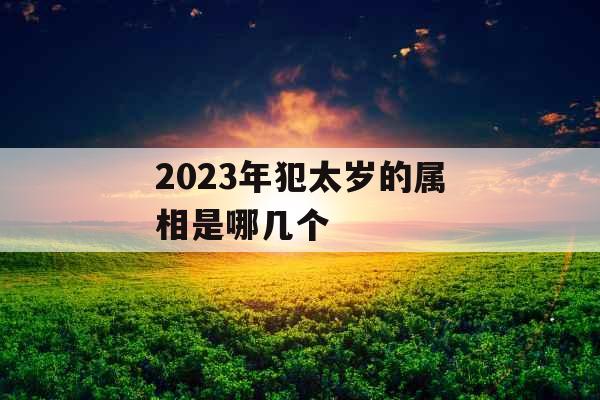 2023年犯太岁的属相是哪几个