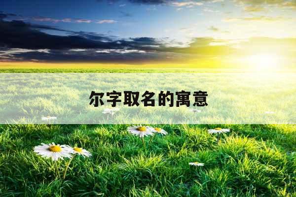 尔字取名的寓意