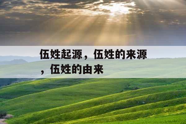 伍姓起源，伍姓的来源，伍姓的由来