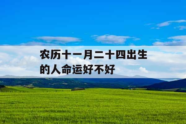 农历十一月二十四出生的人命运好不好 农历十一月二十四出生的人命运好不好
