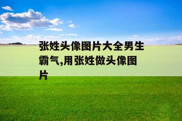 张姓头像图片大全男生霸气,用张姓做头像图片