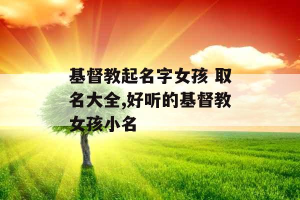 基督教起名字女孩 取名大全,好听的基督教女孩小名