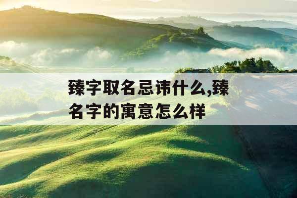 臻字取名忌讳什么,臻名字的寓意怎么样