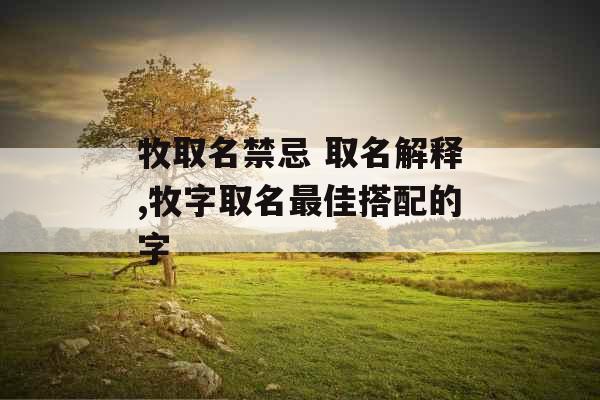 牧取名禁忌 取名解释,牧字取名最佳搭配的字