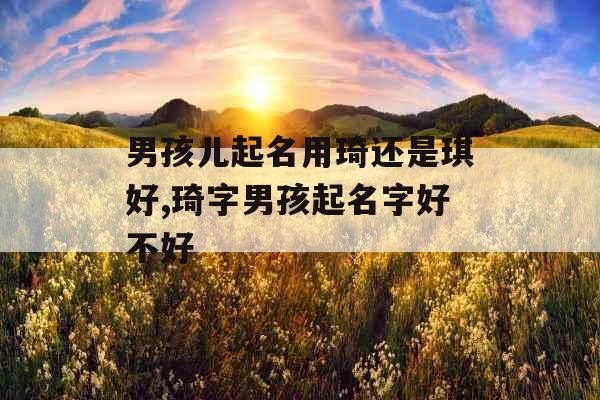 男孩儿起名用琦还是琪好,琦字男孩起名字好不好