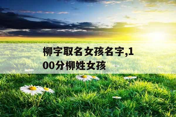 柳字取名女孩名字,100分柳姓女孩