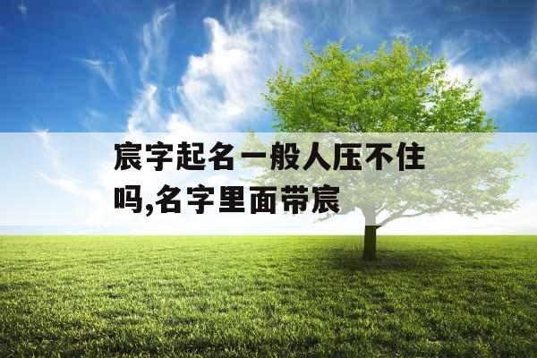 宸字起名一般人压不住吗,名字里面带宸