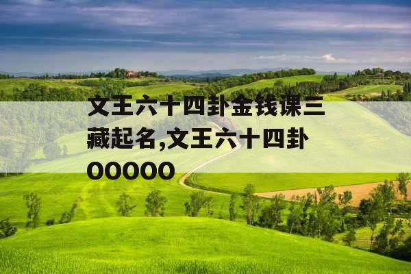 文王六十四卦金钱课三藏起名,文王六十四卦OOOOO