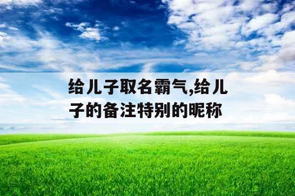 给儿子取名霸气,给儿子的备注特别的昵称