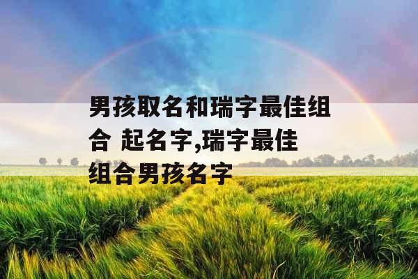 男孩取名和瑞字最佳组合 起名字,瑞字最佳组合男孩名字 男孩取名和瑞字最佳组合 起名字,瑞字最佳组合男孩名字