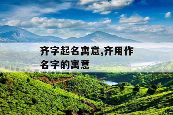 齐字起名寓意,齐用作名字的寓意 齐字起名寓意,齐用作名字的寓意
