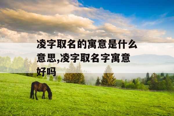 凌字取名的寓意是什么意思,凌字取名字寓意好吗
