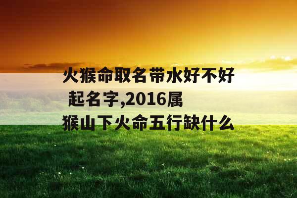 火猴命取名带水好不好 起名字,2016属猴山下火命五行缺什么