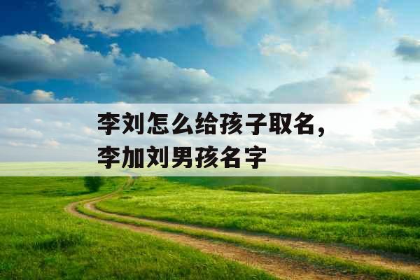 李刘怎么给孩子取名,李加刘男孩名字 李刘怎么给孩子取名,李加刘男孩名字