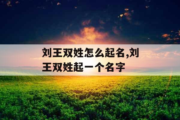 刘王双姓怎么起名,刘王双姓起一个名字