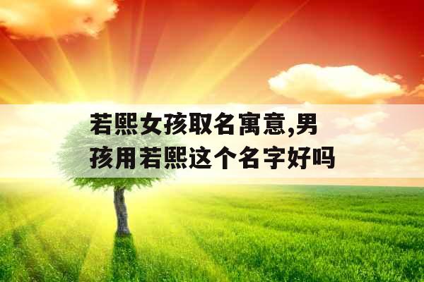 若熙女孩取名寓意,男孩用若熙这个名字好吗 若熙女孩取名寓意,男孩用若熙这个名字好吗