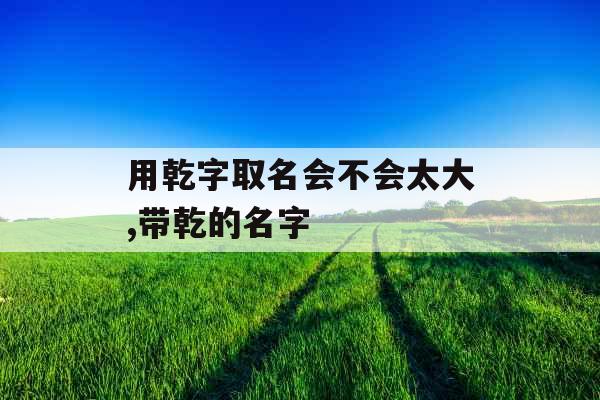 用乾字取名会不会太大,带乾的名字