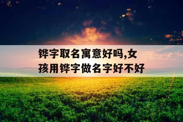 铧字取名寓意好吗,女孩用铧字做名字好不好