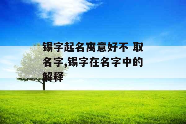 锡字起名寓意好不 取名字,锡字在名字中的解释 锡字起名寓意好不 取名字,锡字在名字中的解释