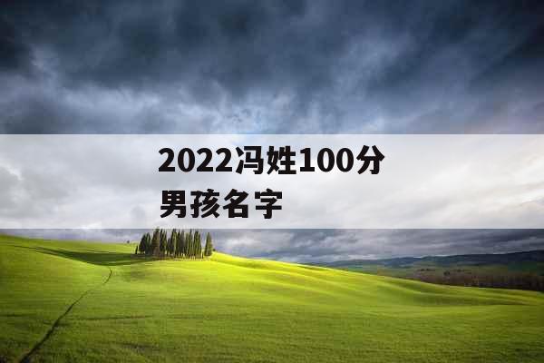 2022冯姓100分男孩名字