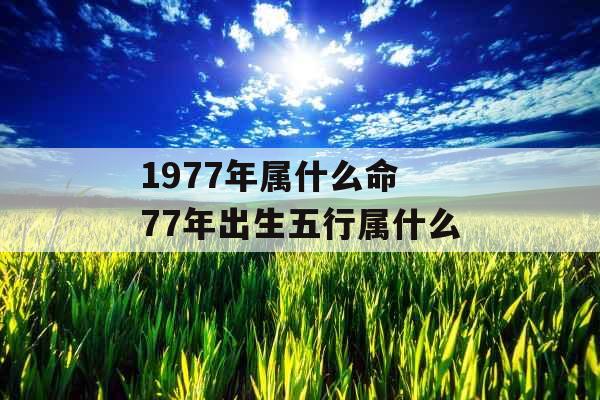 1977年属什么命 77年出生五行属什么