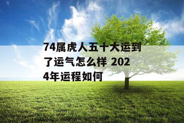 74属虎人五十大运到了运气怎么样 2024年运程如何