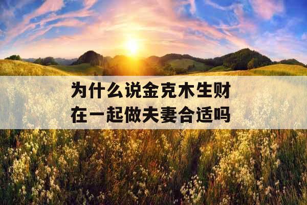 为什么说金克木生财 在一起做夫妻合适吗