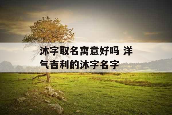 沐字取名寓意好吗 洋气吉利的沐字名字