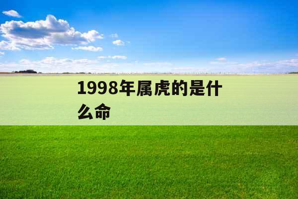 1998年属虎的是什么命