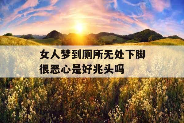 女人梦到厕所无处下脚很恶心是好兆头吗